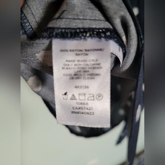 Loft Sz Sm Navy Dot Shirtdress - Picture 5 of 6